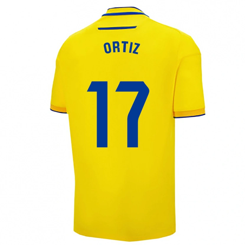 Danxen Hombre Camiseta Pablo Ortiz #17 Amarillo Marino 1ª Equipación 2025/26 La Camisa