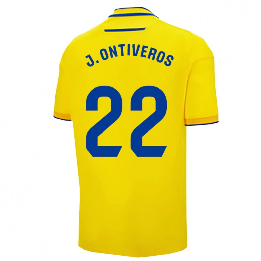 Danxen Hombre Camiseta Javi Ontiveros #22 Amarillo Marino 1ª Equipación 2025/26 La Camisa