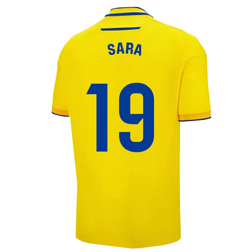 Danxen Hombre Camiseta Sara Sánchez García #19 Amarillo Marino 1ª Equipación 2025/26 La Camisa