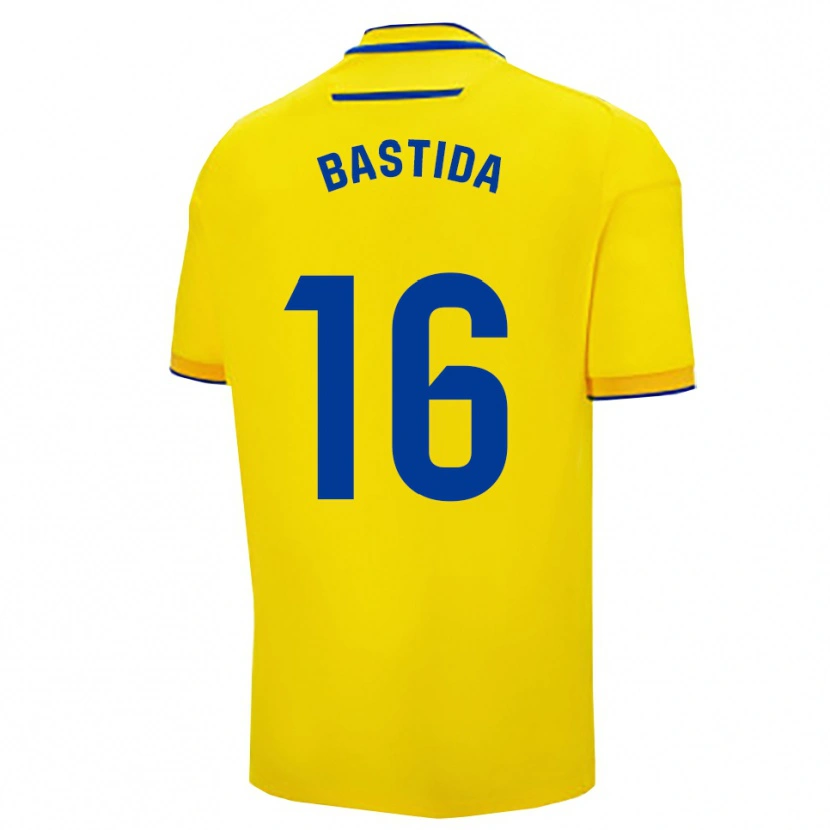 Danxen Hombre Camiseta Álvaro Bastida #16 Amarillo Marino 1ª Equipación 2025/26 La Camisa