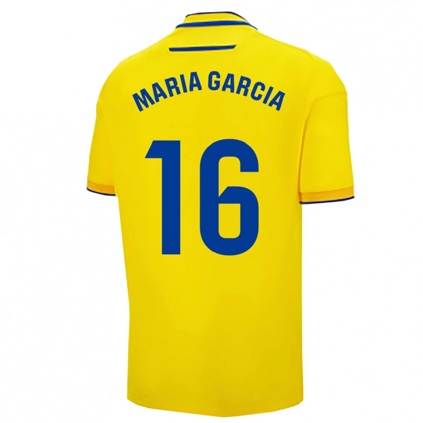 Danxen Hombre Camiseta Maria García Fernández #16 Amarillo Marino 1ª Equipación 2025/26 La Camisa