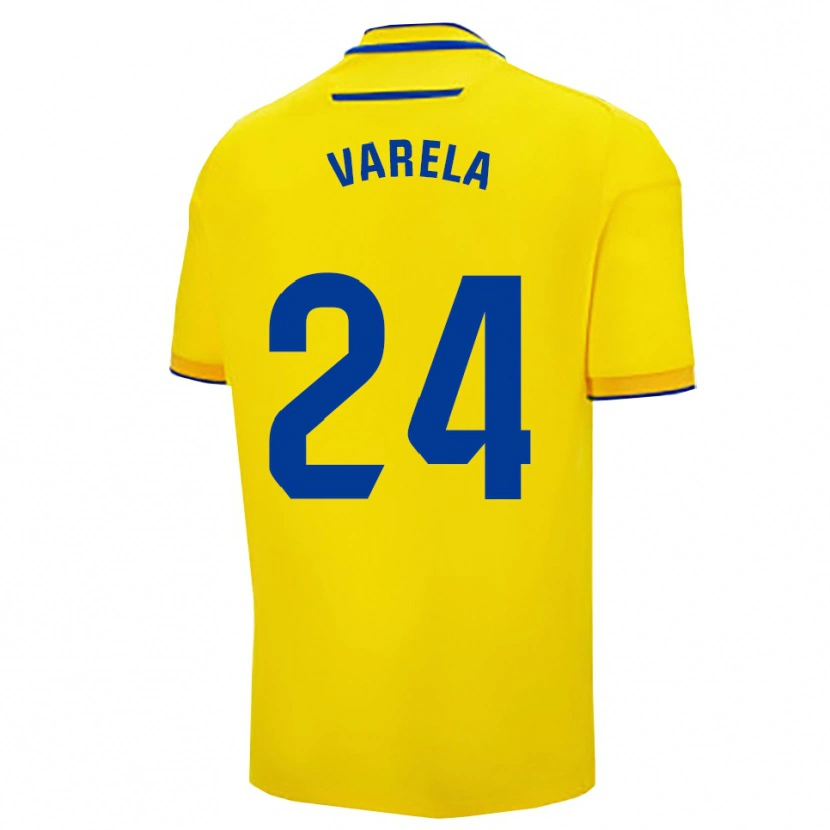 Danxen Hombre Camiseta Brandon Varela #24 Amarillo Marino 1ª Equipación 2025/26 La Camisa