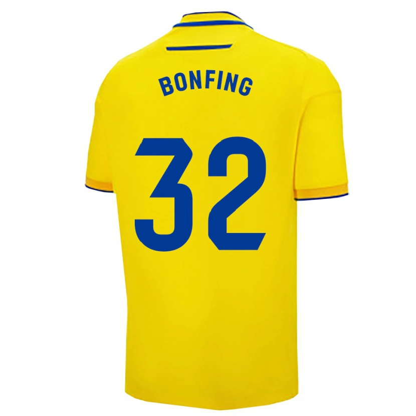 Danxen Hombre Camiseta Boubacar Bonfing #32 Amarillo Marino 1ª Equipación 2025/26 La Camisa