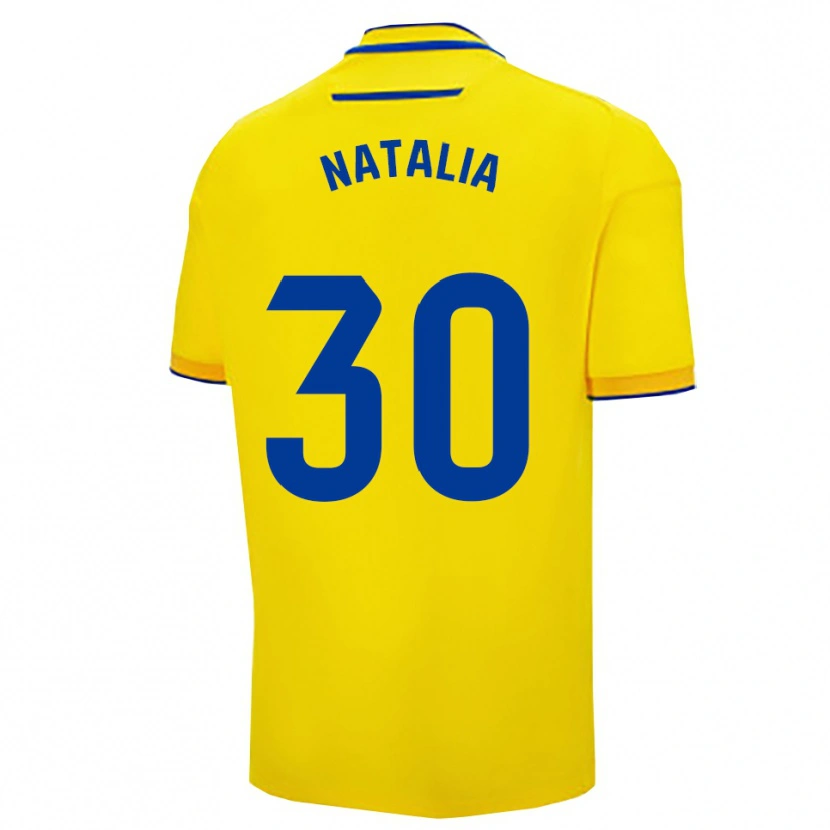 Danxen Hombre Camiseta Natalia Ramírez Chacón #30 Amarillo Marino 1ª Equipación 2025/26 La Camisa