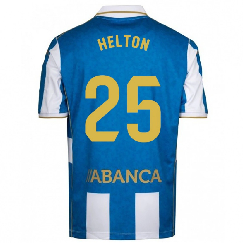 Danxen Hombre Camiseta Helton Leite #25 Blanco Azul 1ª Equipación 2025/26 La Camisa
