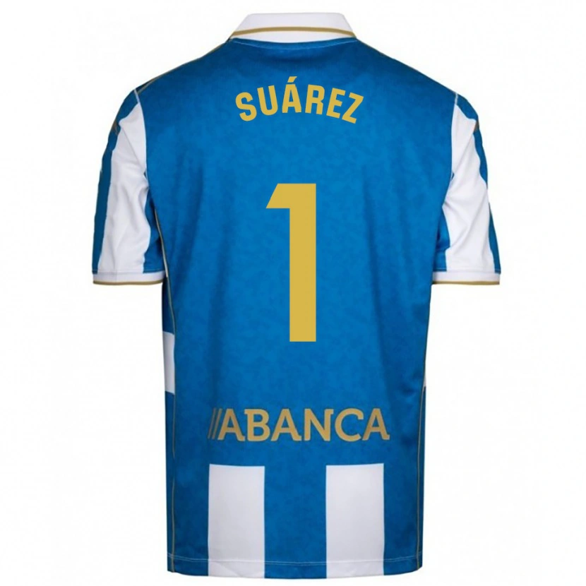Danxen Hombre Camiseta Brais Suárez #1 Blanco Azul 1ª Equipación 2025/26 La Camisa