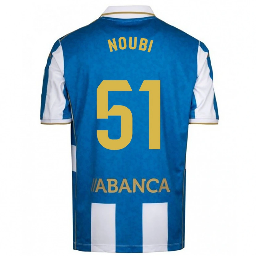 Danxen Hombre Camiseta Lucas Noubi #51 Blanco Azul 1ª Equipación 2025/26 La Camisa