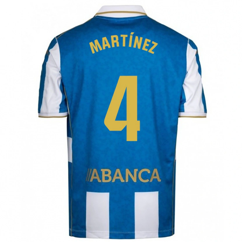 Danxen Hombre Camiseta Pablo Martínez #4 Blanco Azul 1ª Equipación 2025/26 La Camisa