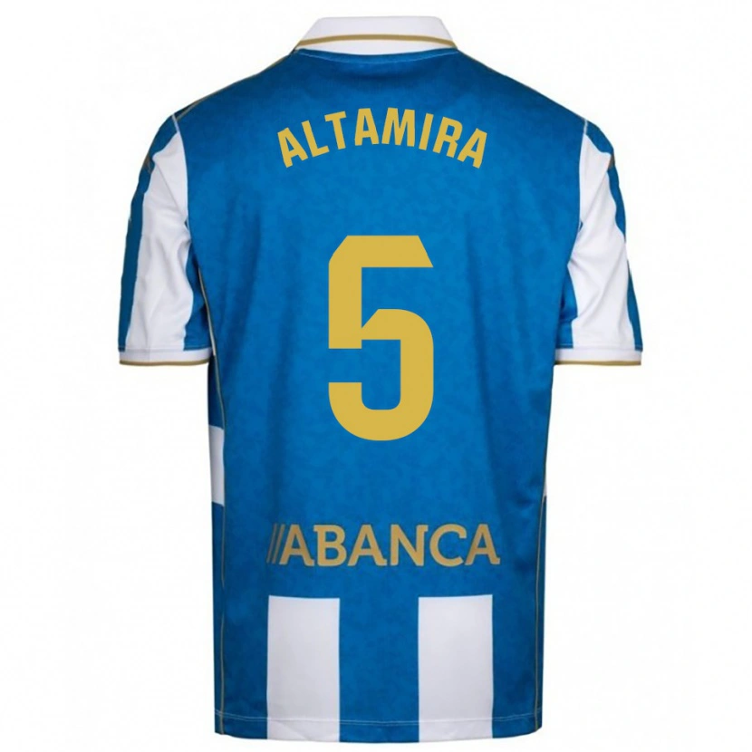 Danxen Hombre Camiseta Inés Altamira #5 Blanco Azul 1ª Equipación 2025/26 La Camisa