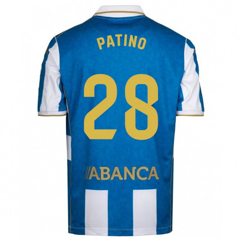 Danxen Hombre Camiseta Charlie Patiño #28 Blanco Azul 1ª Equipación 2025/26 La Camisa