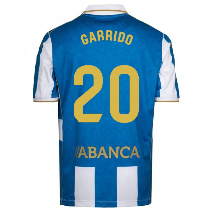 Danxen Hombre Camiseta Jaime Garrido #20 Blanco Azul 1ª Equipación 2025/26 La Camisa