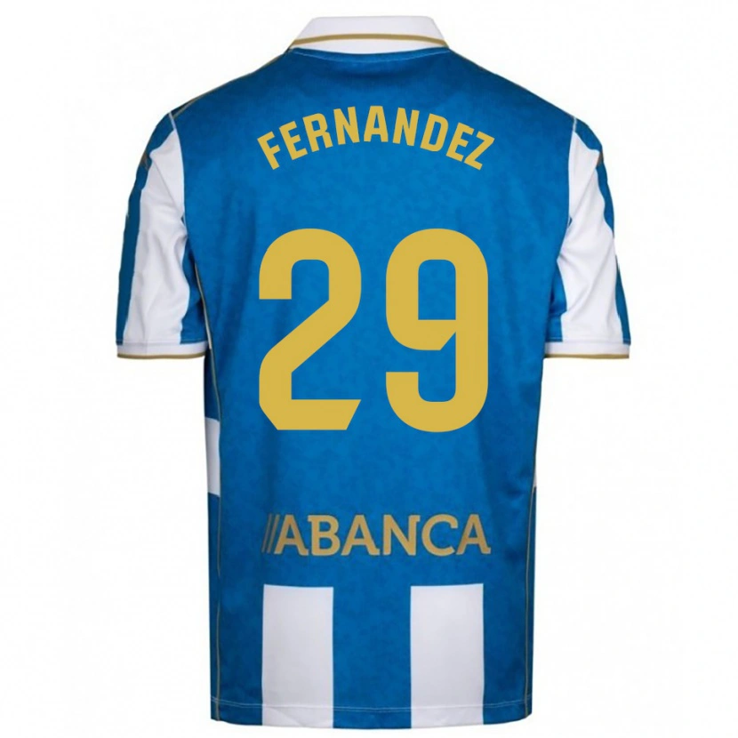 Danxen Hombre Camiseta Samu Fernández #29 Blanco Azul 1ª Equipación 2025/26 La Camisa