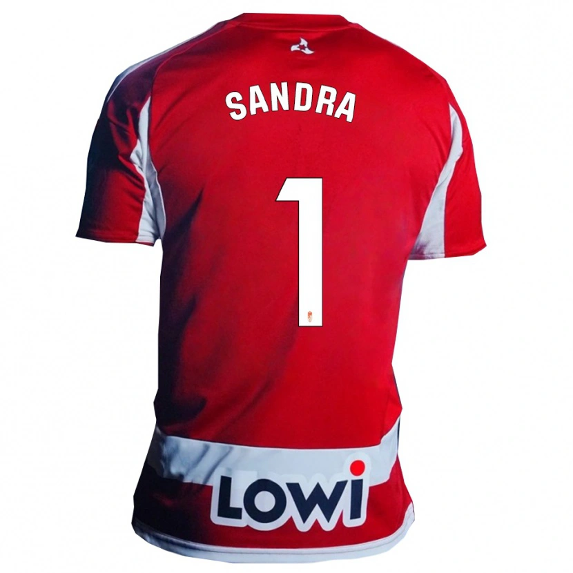 Danxen Hombre Camiseta Sandra #1 Rojo Blanco 1ª Equipación 2025/26 La Camisa