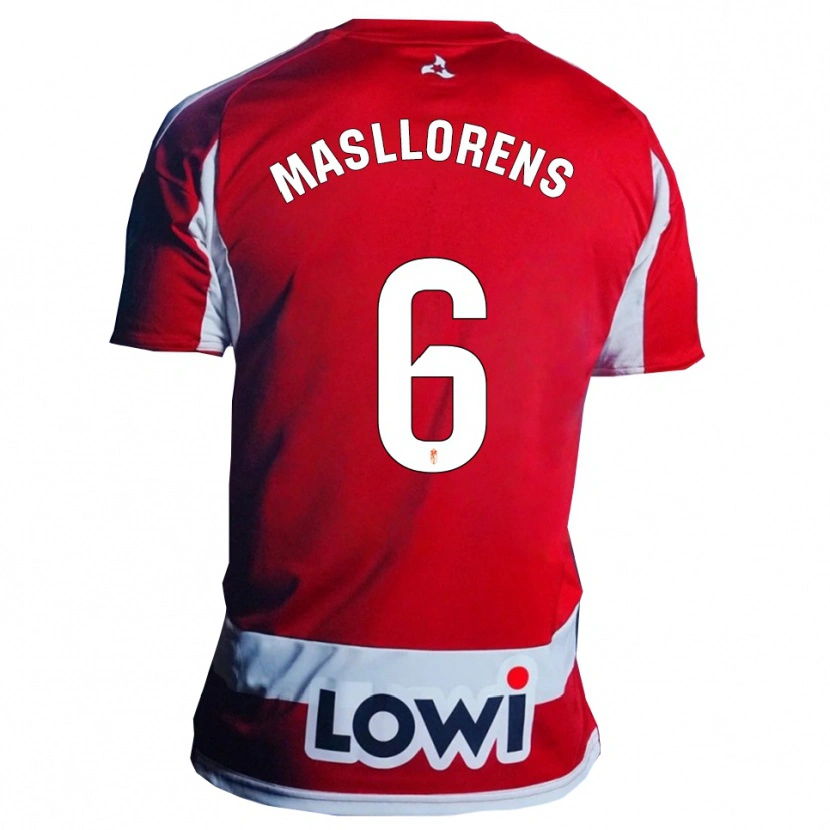 Danxen Hombre Camiseta José Masllorens #6 Rojo Blanco 1ª Equipación 2025/26 La Camisa
