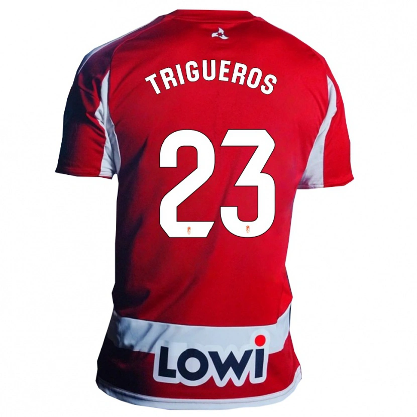 Danxen Hombre Camiseta Manu Trigueros #23 Rojo Blanco 1ª Equipación 2025/26 La Camisa