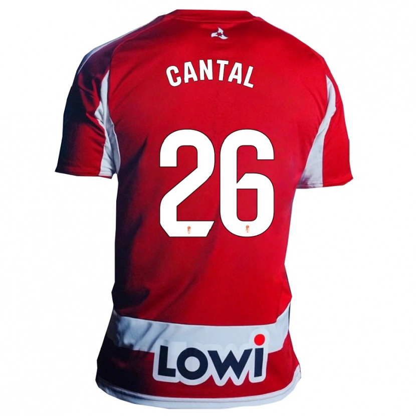 Danxen Hombre Camiseta Paco Cantal #26 Rojo Blanco 1ª Equipación 2025/26 La Camisa