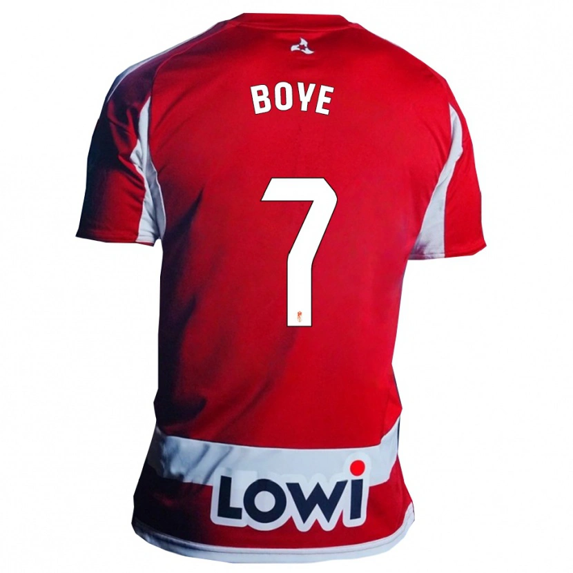 Danxen Hombre Camiseta Lucas Boyé #7 Rojo Blanco 1ª Equipación 2025/26 La Camisa