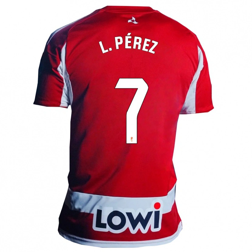 Danxen Hombre Camiseta Laura Pérez Martín #7 Rojo Blanco 1ª Equipación 2025/26 La Camisa