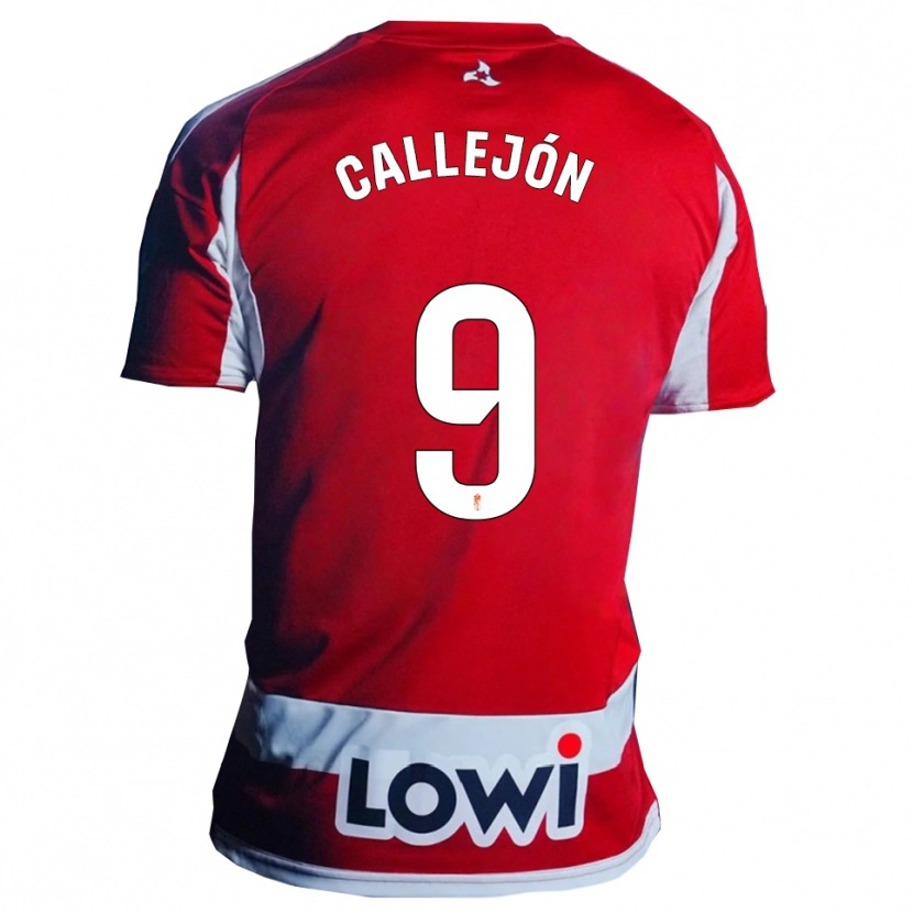 Danxen Hombre Camiseta Jose Callejon #9 Rojo Blanco 1ª Equipación 2025/26 La Camisa