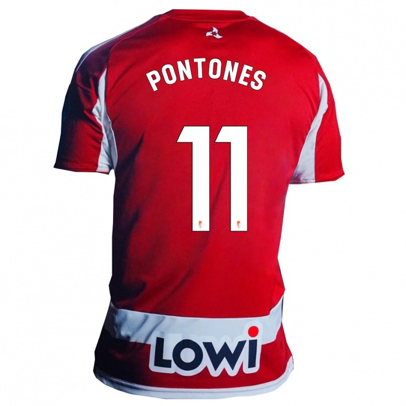 Danxen Hombre Camiseta Juan Carlos Pontones #11 Rojo Blanco 1ª Equipación 2025/26 La Camisa