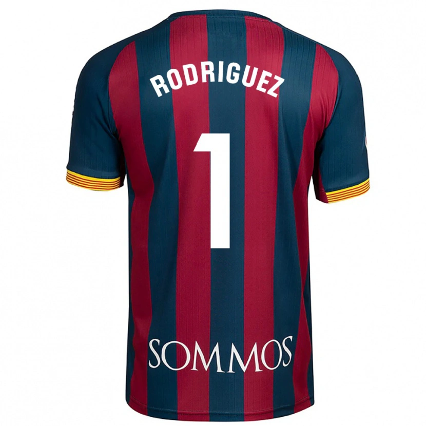 Danxen Hombre Camiseta Nuria Rodríguez #1 Azul Marino Rojo 1ª Equipación 2025/26 La Camisa