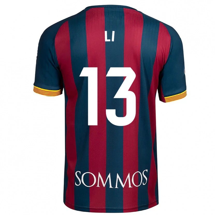 Danxen Hombre Camiseta Changyi Li #13 Azul Marino Rojo 1ª Equipación 2025/26 La Camisa