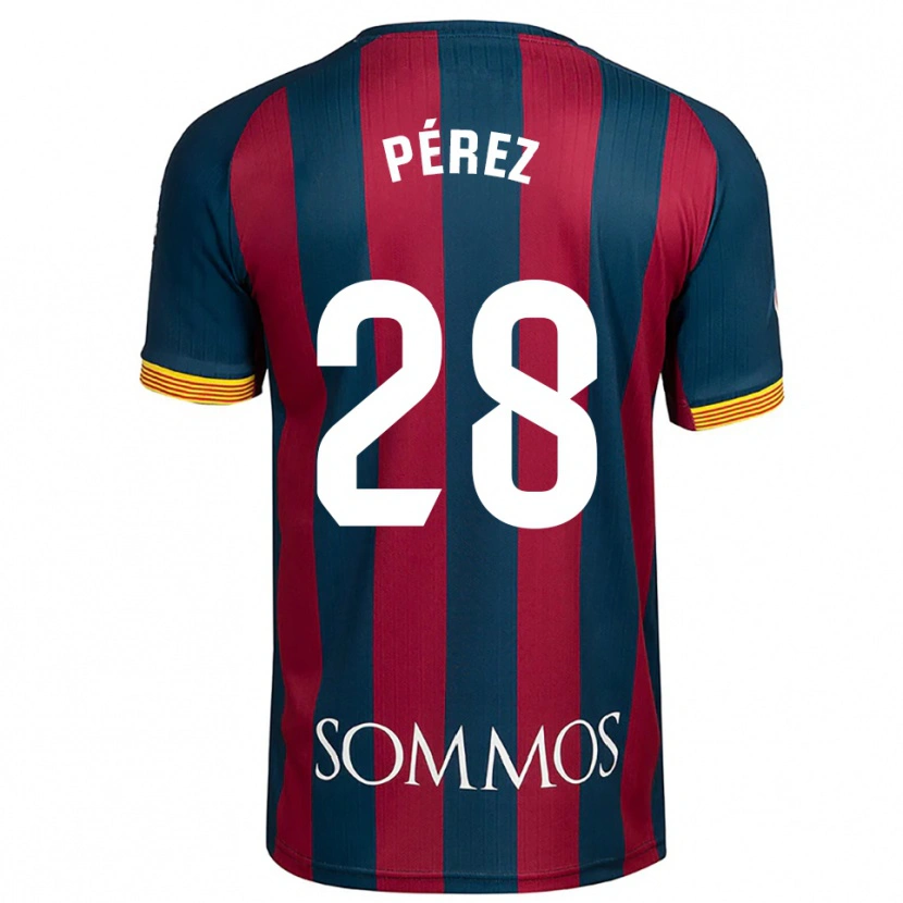 Danxen Hombre Camiseta Hugo Pérez #28 Azul Marino Rojo 1ª Equipación 2025/26 La Camisa