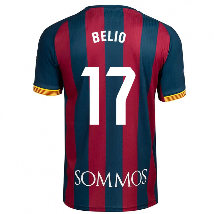 Danxen Hombre Camiseta Marta Belio #17 Azul Marino Rojo 1ª Equipación 2025/26 La Camisa