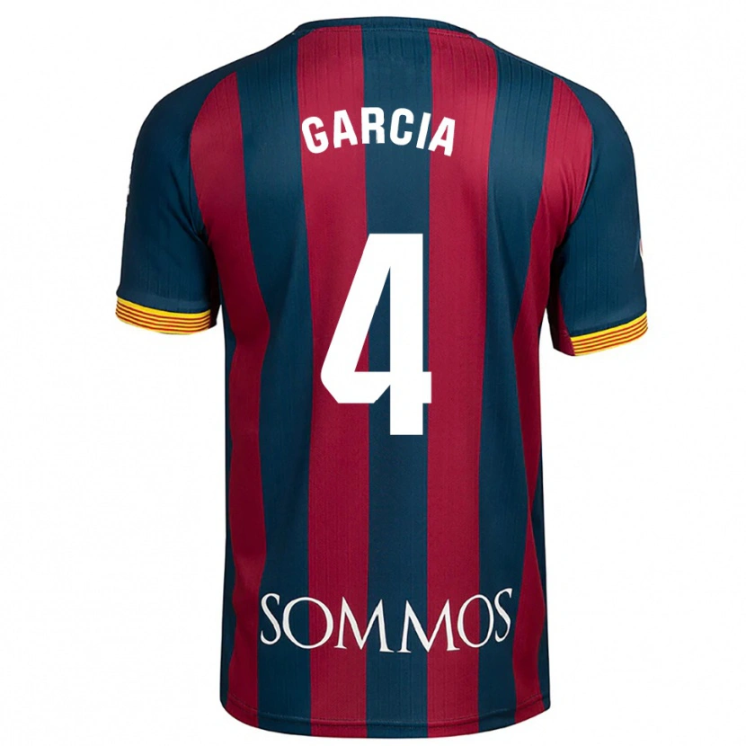Danxen Hombre Camiseta Nacho García #4 Azul Marino Rojo 1ª Equipación 2025/26 La Camisa