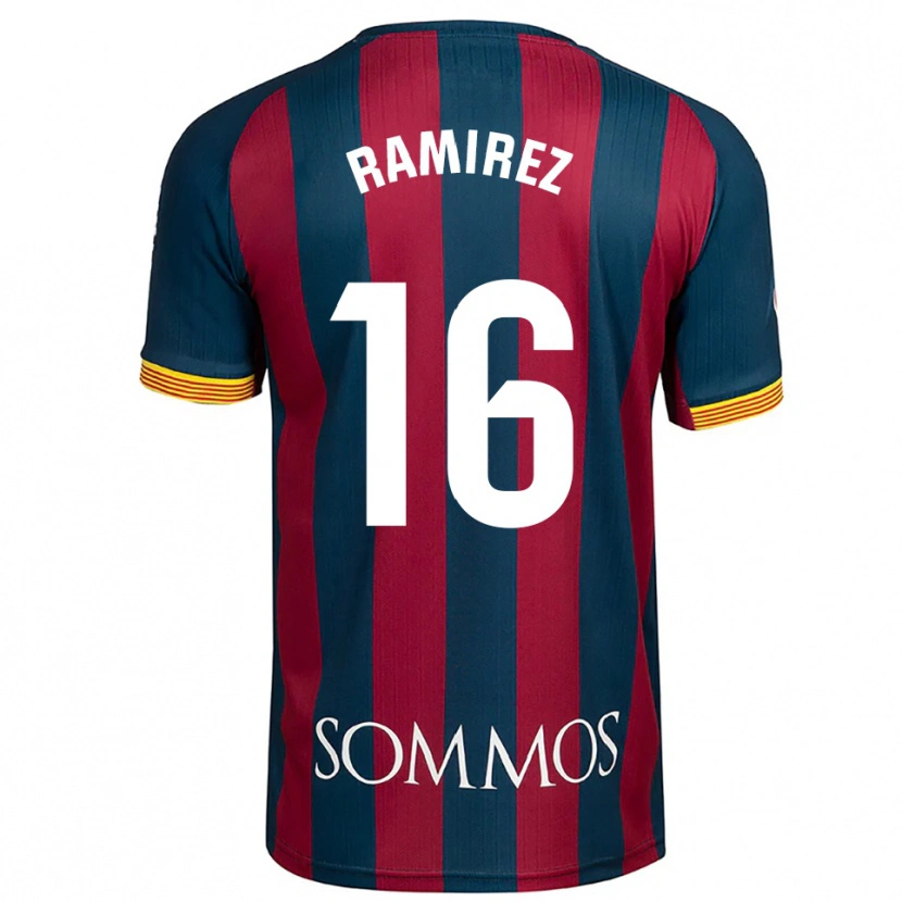 Danxen Hombre Camiseta Vanesa Ramírez #16 Azul Marino Rojo 1ª Equipación 2025/26 La Camisa