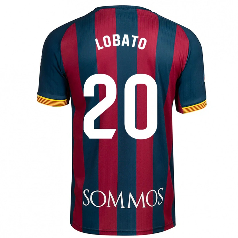 Danxen Hombre Camiseta Guillermo Lobato #20 Azul Marino Rojo 1ª Equipación 2025/26 La Camisa