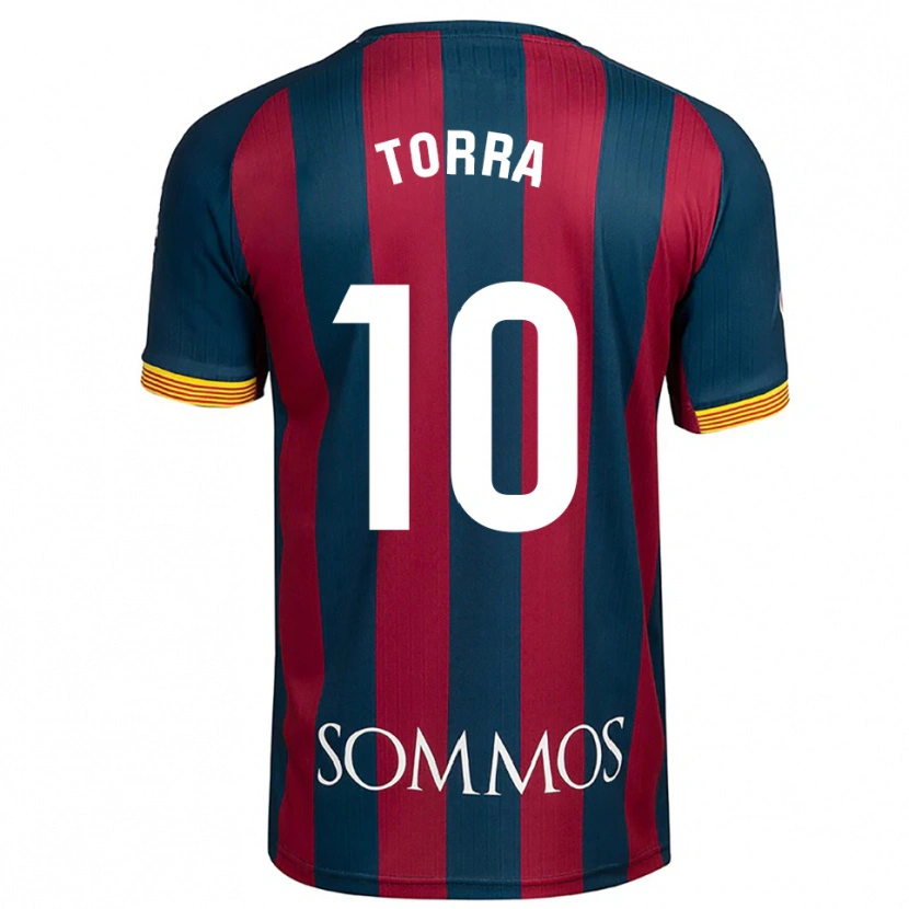 Danxen Hombre Camiseta Marc Torra #10 Azul Marino Rojo 1ª Equipación 2025/26 La Camisa