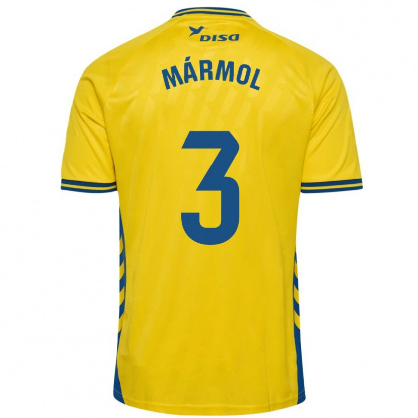 Danxen Hombre Camiseta Mika Mármol #3 Amarillo Azul 1ª Equipación 2025/26 La Camisa