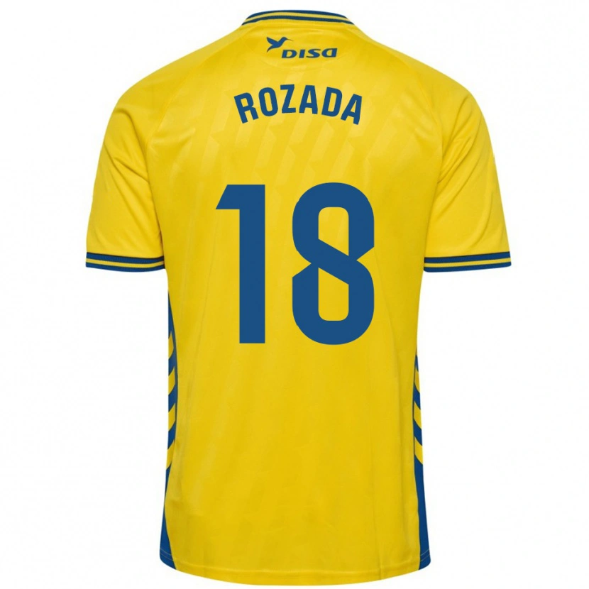 Danxen Hombre Camiseta Viti Rozada #18 Amarillo Azul 1ª Equipación 2025/26 La Camisa