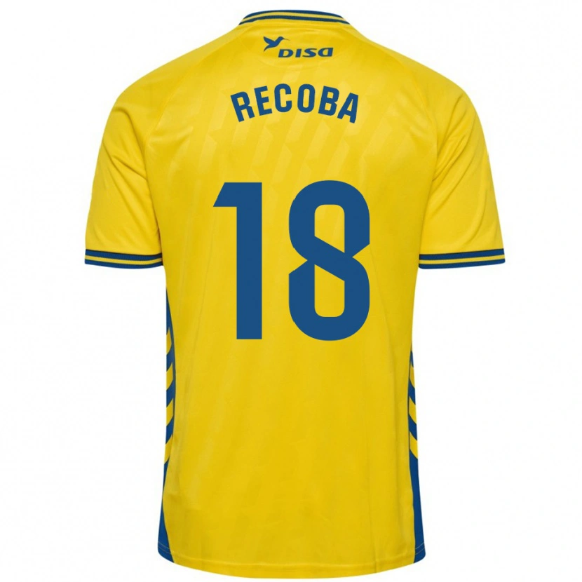 Danxen Hombre Camiseta Jeremía Recoba #18 Amarillo Azul 1ª Equipación 2025/26 La Camisa