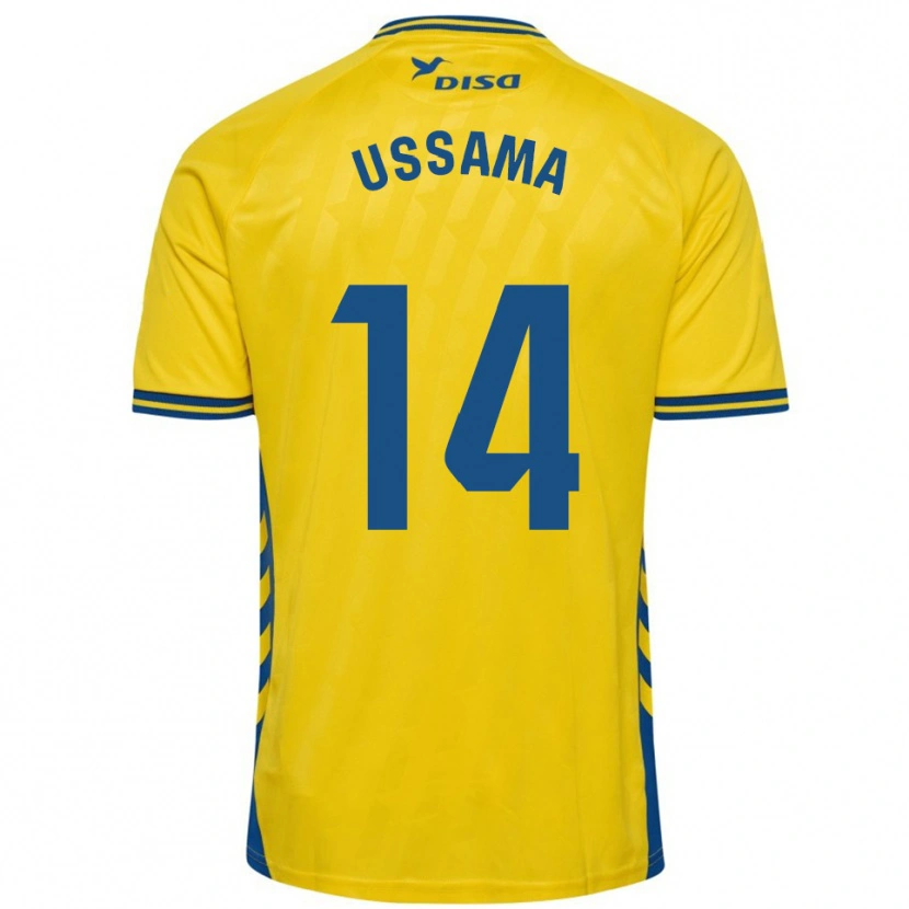 Danxen Hombre Camiseta Ussama #14 Amarillo Azul 1ª Equipación 2025/26 La Camisa