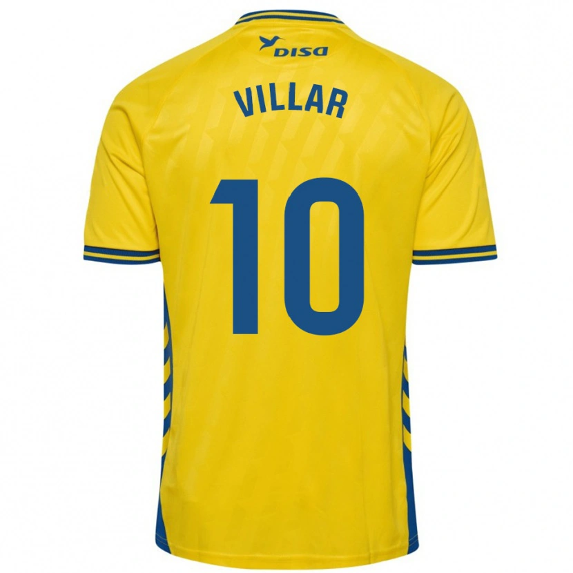 Danxen Hombre Camiseta Andy Villar #10 Amarillo Azul 1ª Equipación 2025/26 La Camisa
