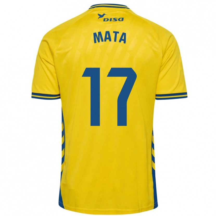 Danxen Hombre Camiseta Jaime Mata #17 Amarillo Azul 1ª Equipación 2025/26 La Camisa