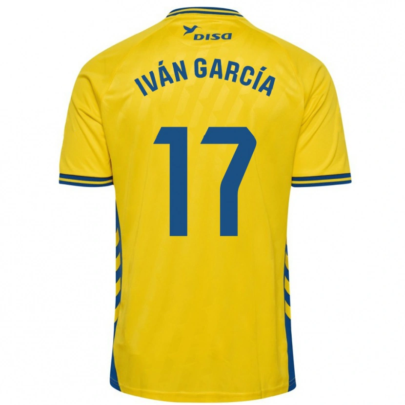 Danxen Hombre Camiseta Iván García #17 Amarillo Azul 1ª Equipación 2025/26 La Camisa