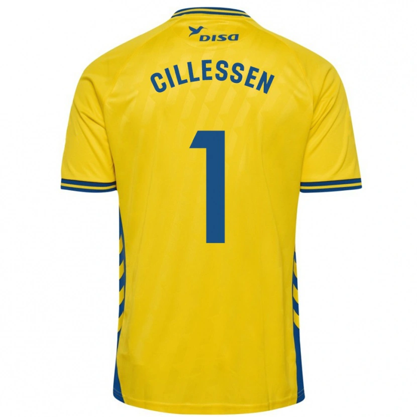 Danxen Hombre Camiseta Jasper Cillessen #1 Amarillo Azul 1ª Equipación 2025/26 La Camisa