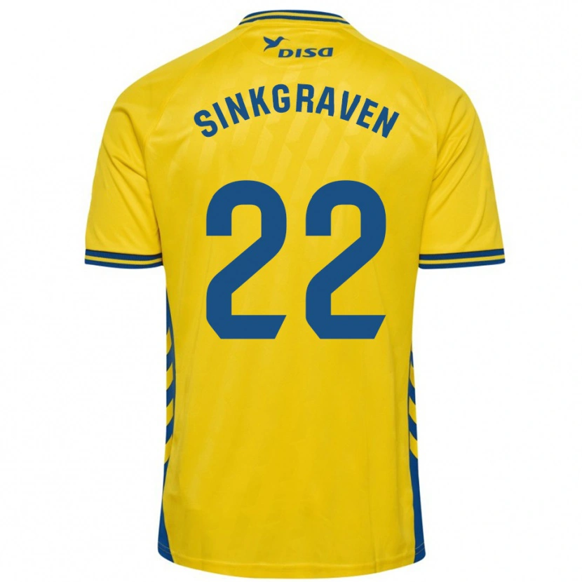 Danxen Hombre Camiseta Daley Sinkgraven #22 Amarillo Azul 1ª Equipación 2025/26 La Camisa