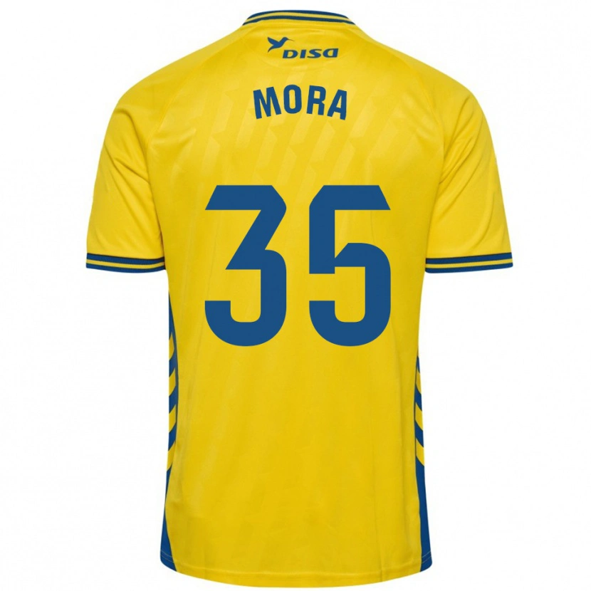 Danxen Hombre Camiseta Israel Mora #35 Amarillo Azul 1ª Equipación 2025/26 La Camisa