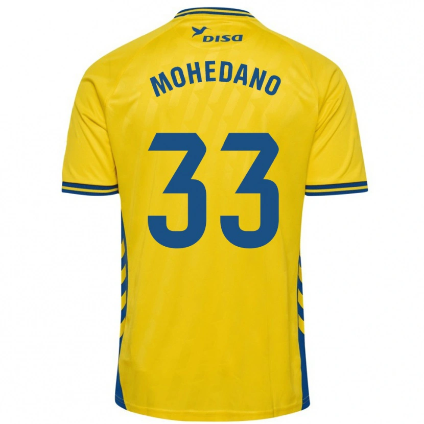Danxen Hombre Camiseta Eduard Mohedano #33 Amarillo Azul 1ª Equipación 2025/26 La Camisa