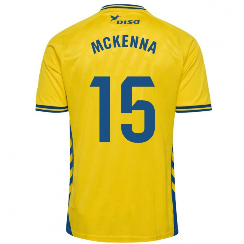 Danxen Hombre Camiseta Scott Mckenna #15 Amarillo Azul 1ª Equipación 2025/26 La Camisa