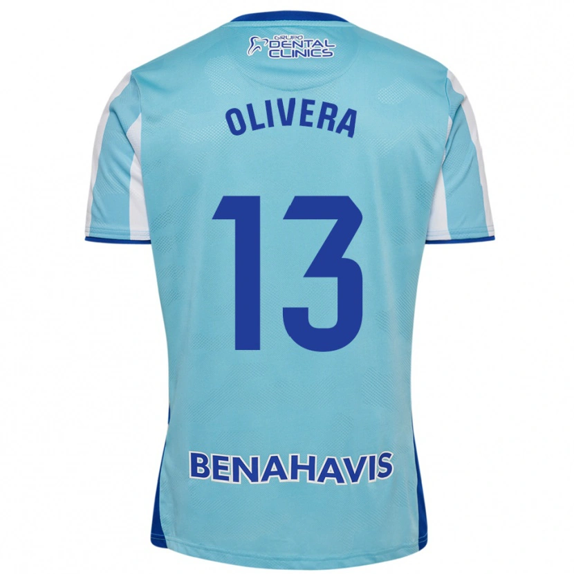 Danxen Hombre Camiseta Fernando Olivera #13 Celeste Blanco 1ª Equipación 2025/26 La Camisa