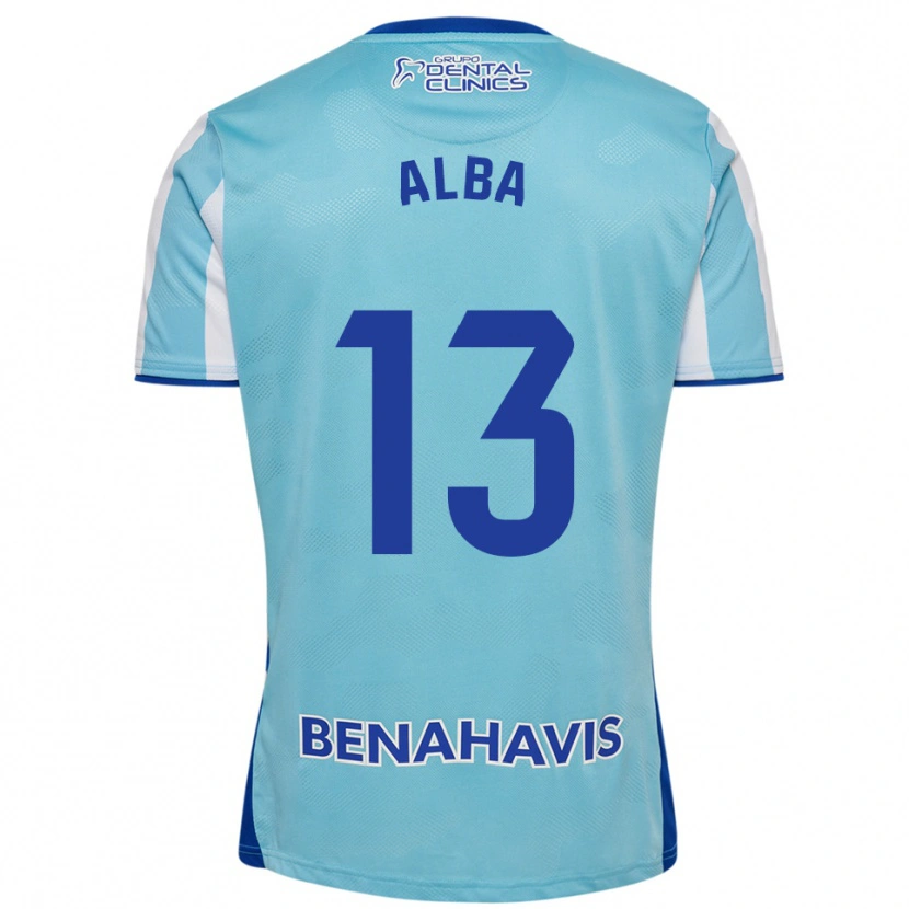 Danxen Hombre Camiseta Alba #13 Celeste Blanco 1ª Equipación 2025/26 La Camisa