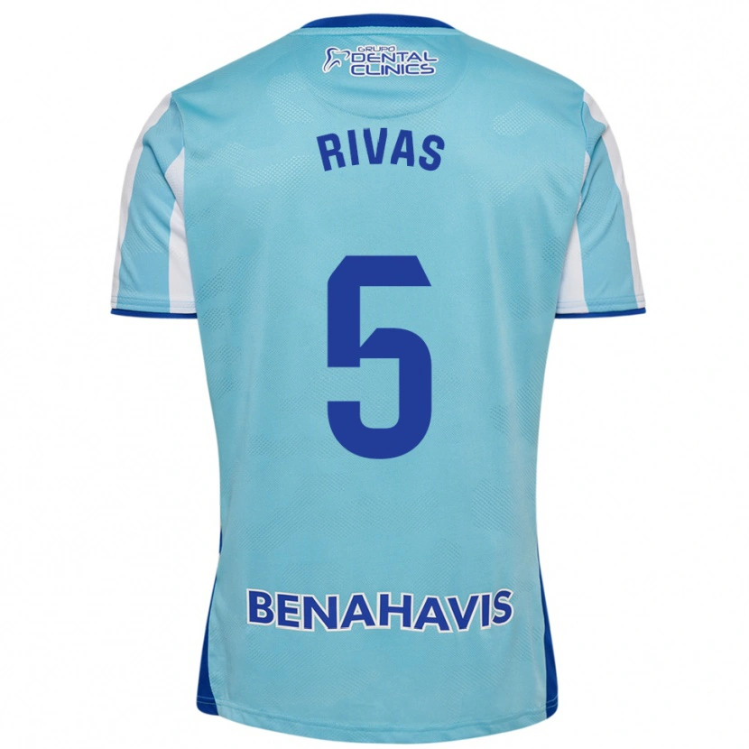 Danxen Hombre Camiseta Juande Rivas #5 Celeste Blanco 1ª Equipación 2025/26 La Camisa