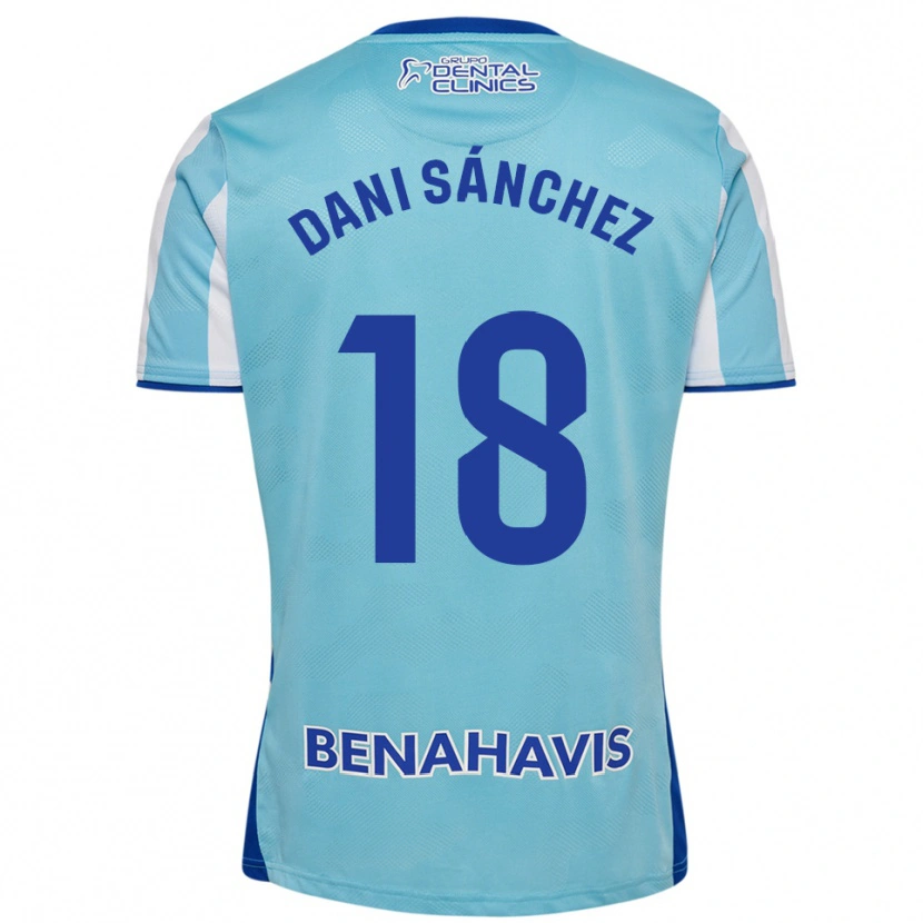 Danxen Hombre Camiseta Dani Sánchez #18 Celeste Blanco 1ª Equipación 2025/26 La Camisa