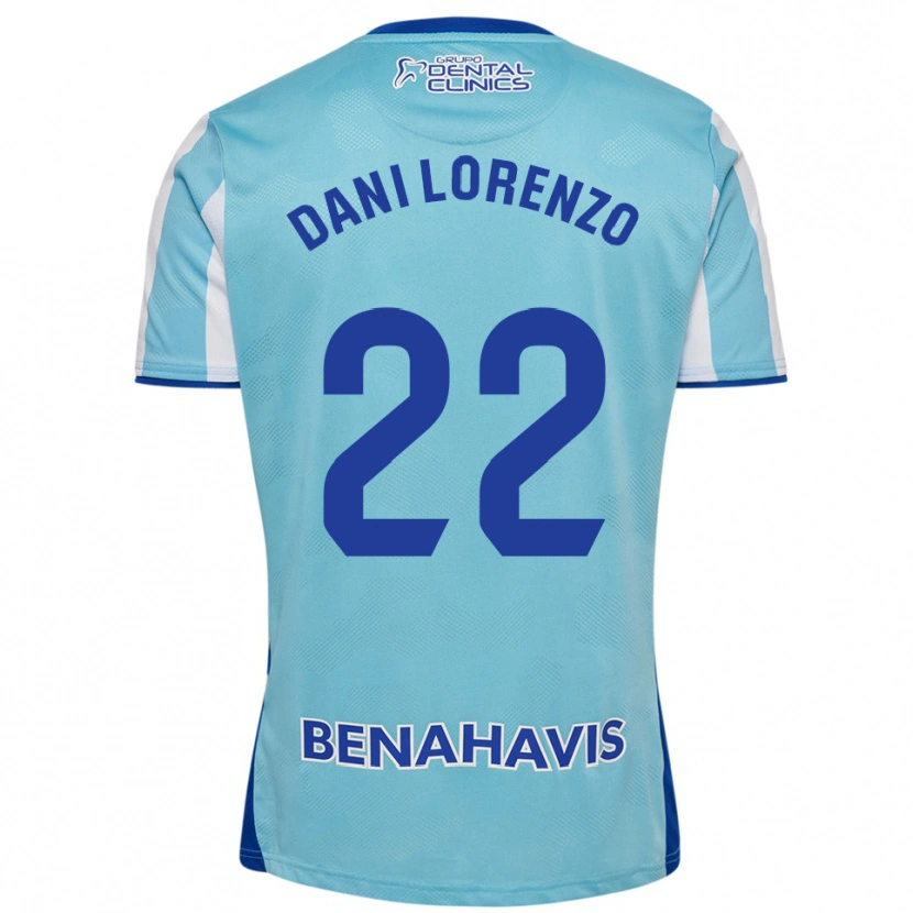 Danxen Hombre Camiseta Dani Lorenzo #22 Celeste Blanco 1ª Equipación 2025/26 La Camisa
