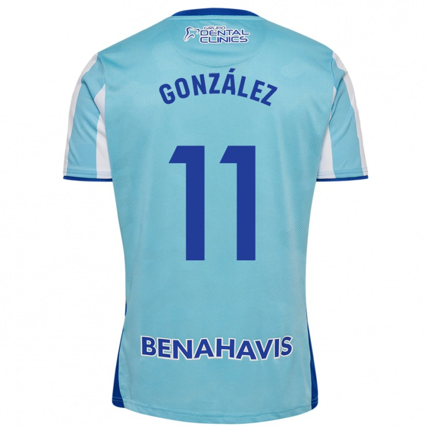 Danxen Hombre Camiseta Óscar González #11 Celeste Blanco 1ª Equipación 2025/26 La Camisa